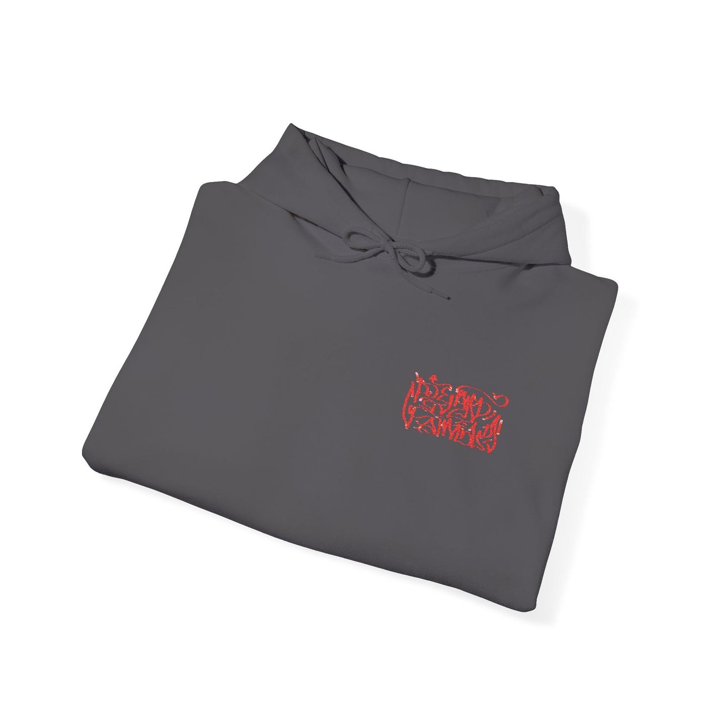 Deadfamily wildstyle font embroided Unisex Heavy Blend™ Hooded Sweatshirt