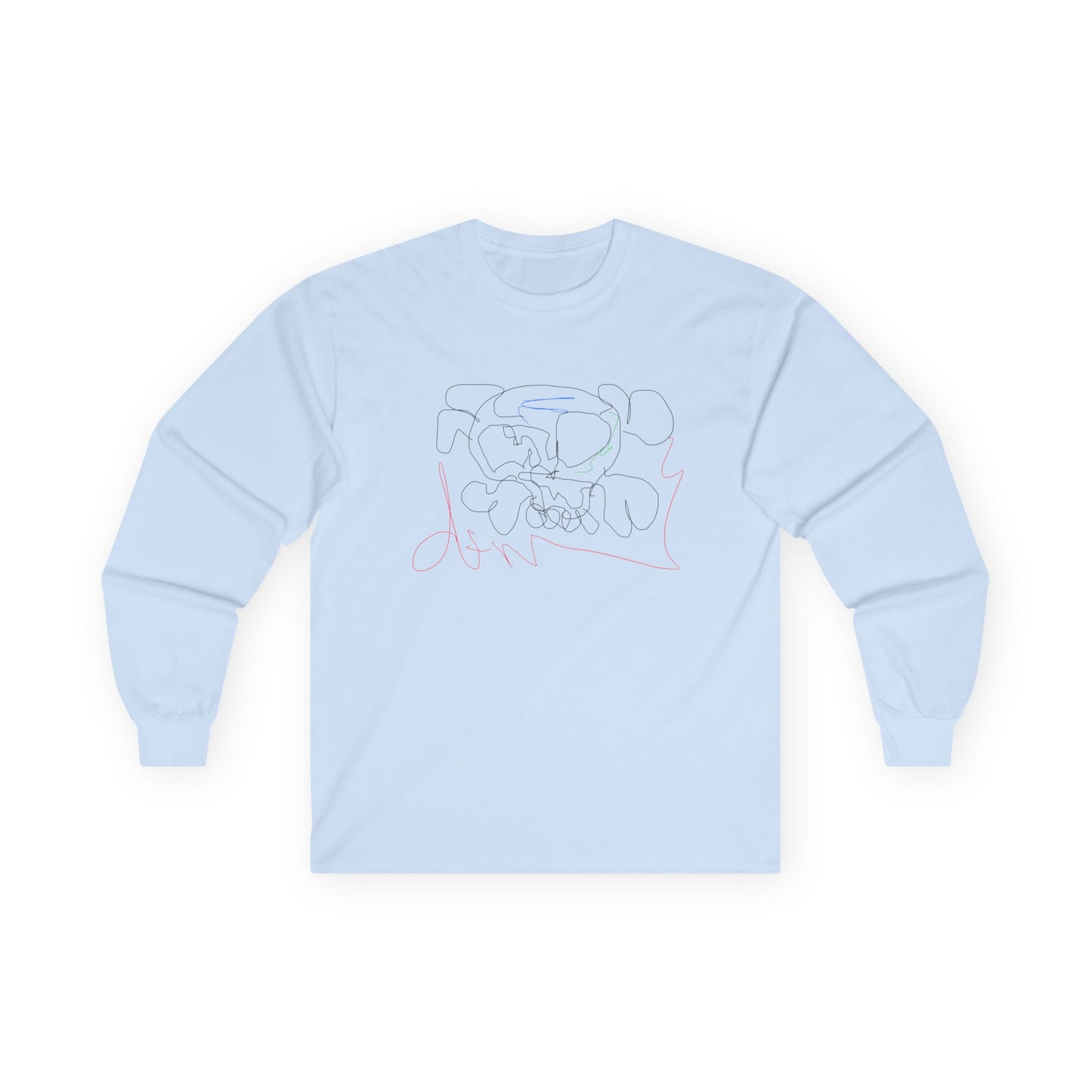 Unisex deadfamily rose cross long sleeve