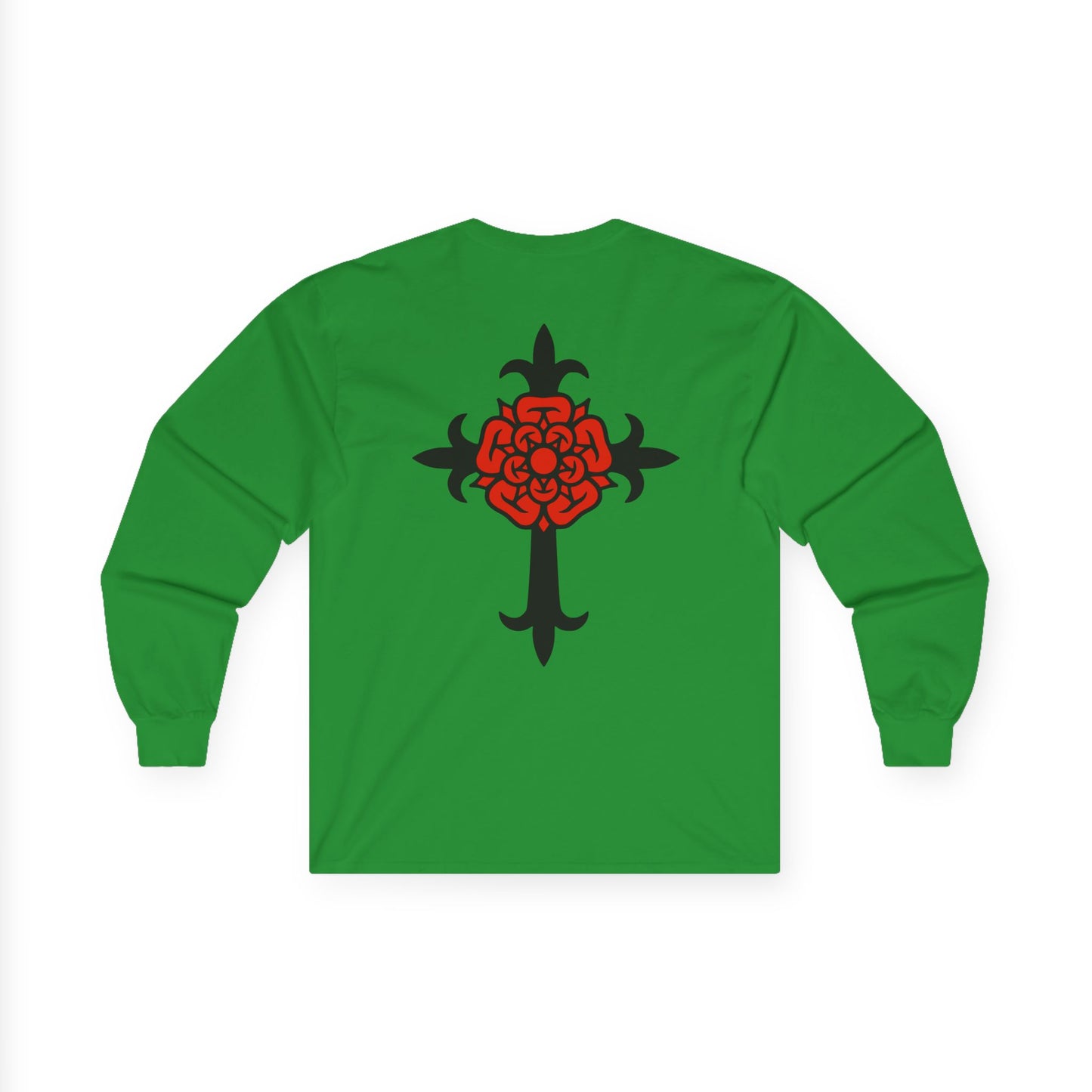 Unisex deadfamily rose cross long sleeve