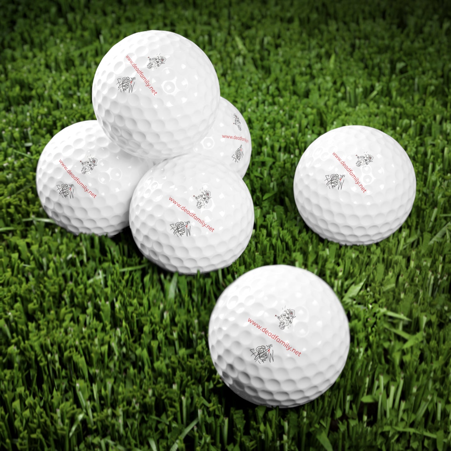 Deadfamily Golf Balls, 6pcs