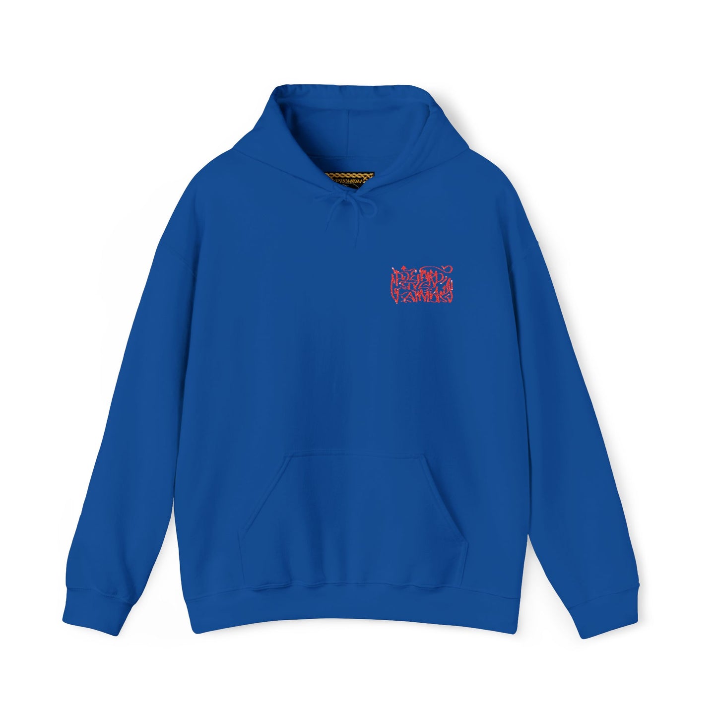 Deadfamily wildstyle font embroided Unisex Heavy Blend™ Hooded Sweatshirt