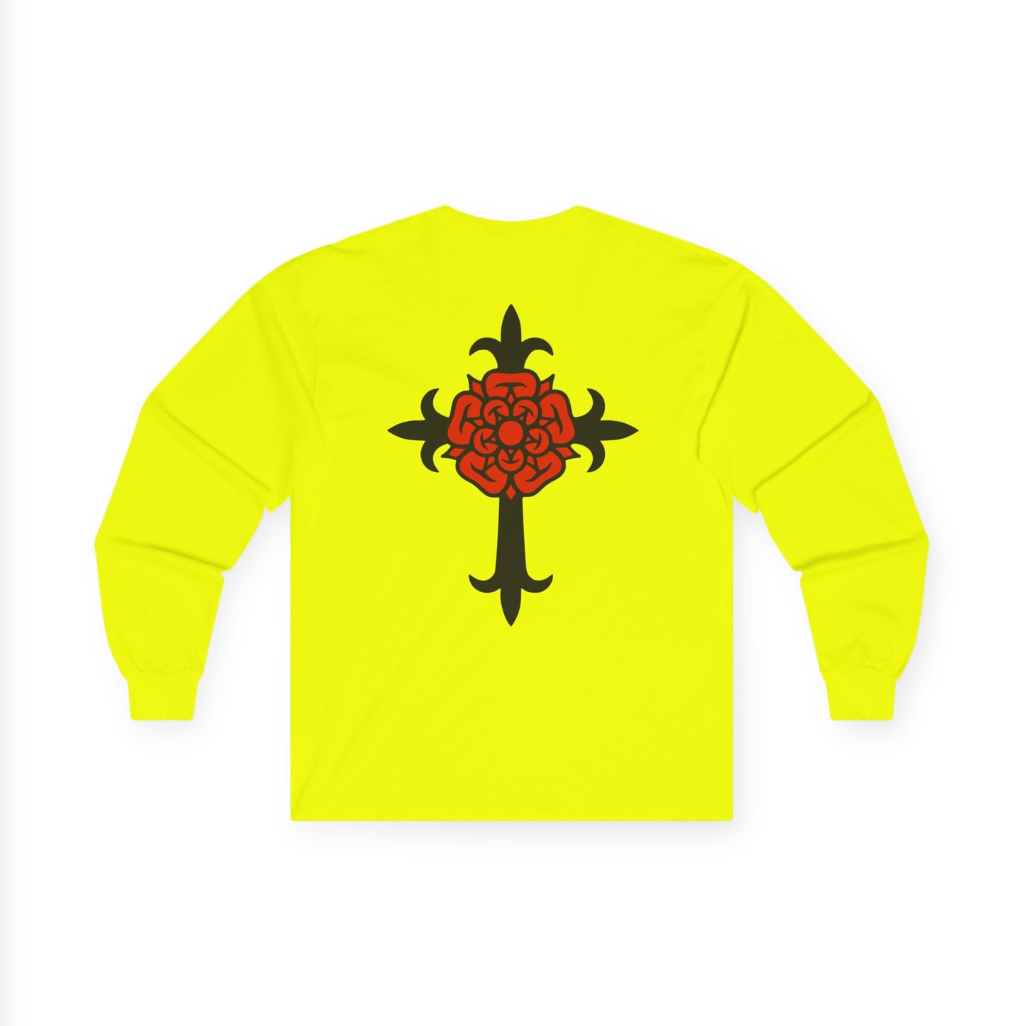 Unisex deadfamily rose cross long sleeve