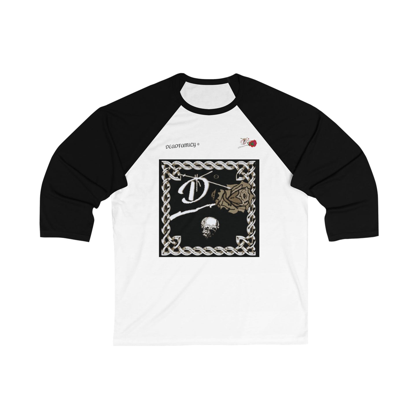Deadfamily Unisex 3\4 Sleeve Baseball Tee
