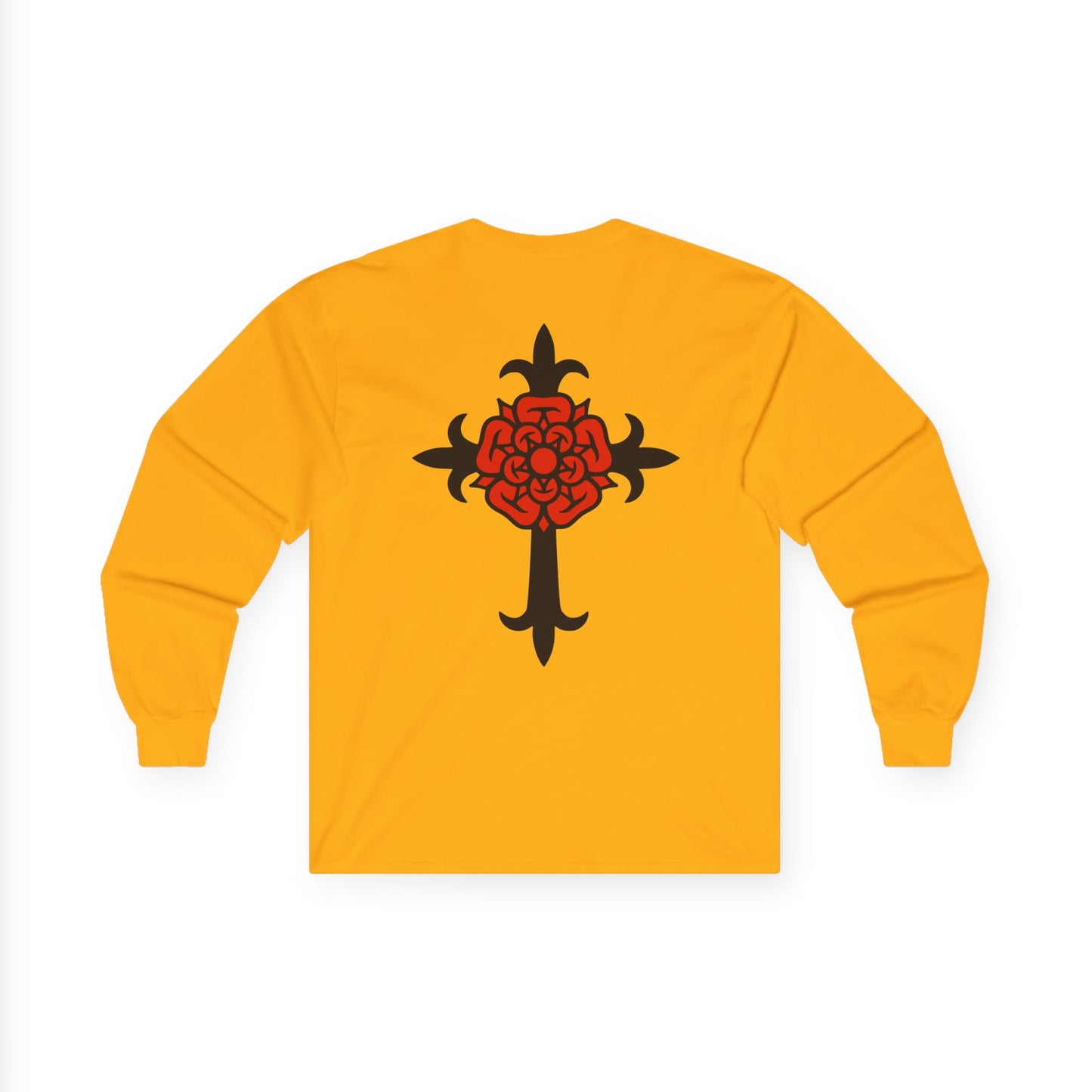 Unisex deadfamily rose cross long sleeve