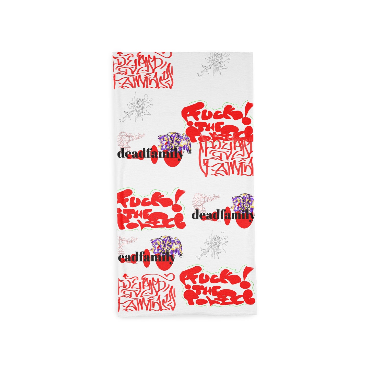 PROMO SCARF NOW $30!! HAND DRAWN DEADFAMILY™ FTP Scarf !! Usually $200 NOW ONLY $30