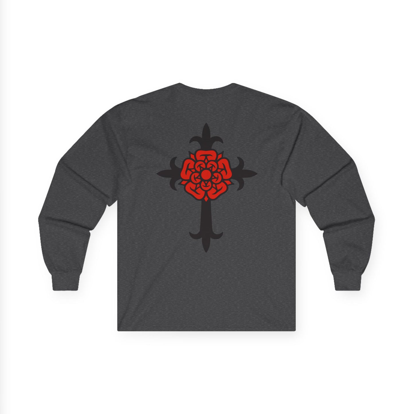 Unisex deadfamily rose cross long sleeve