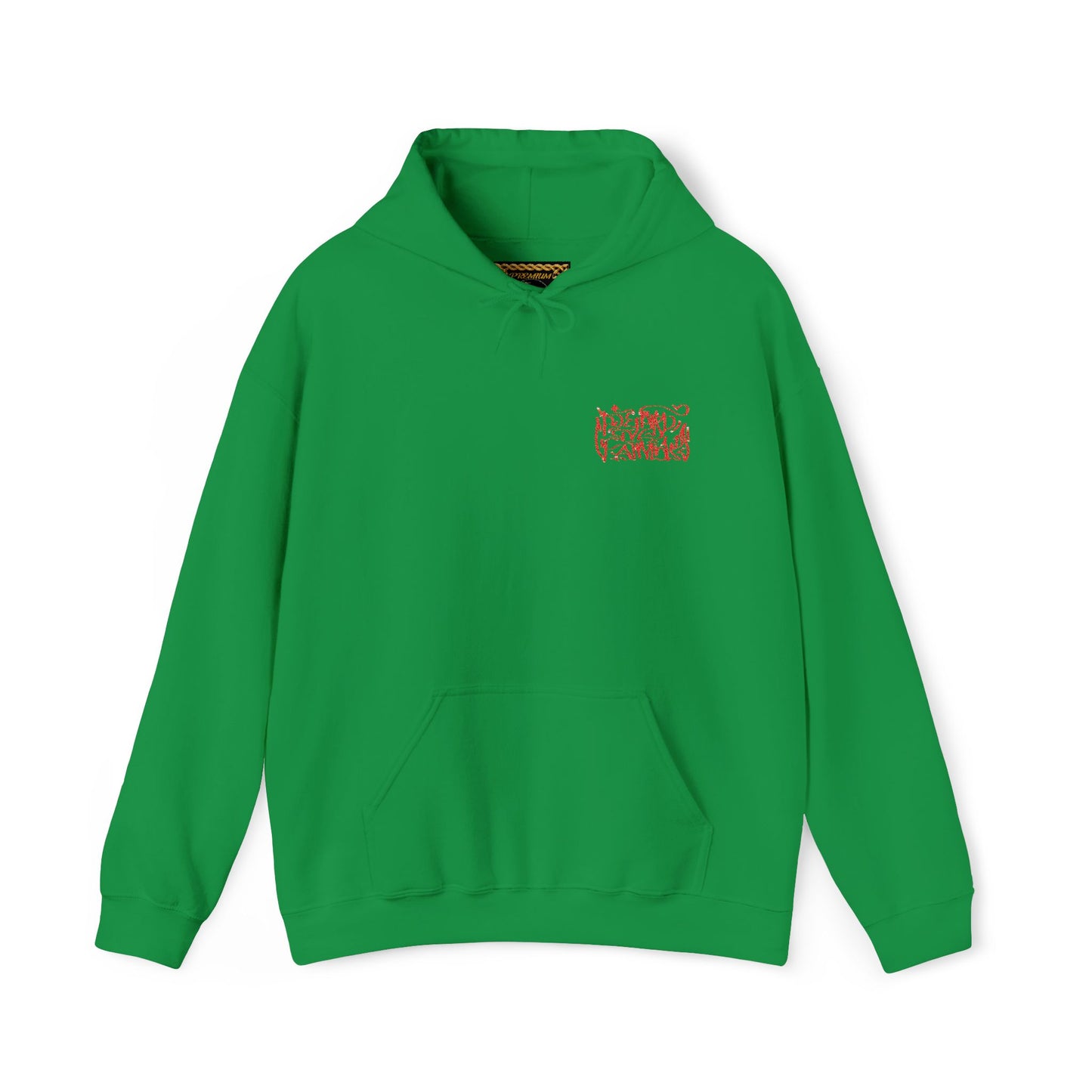 Deadfamily wildstyle font embroided Unisex Heavy Blend™ Hooded Sweatshirt