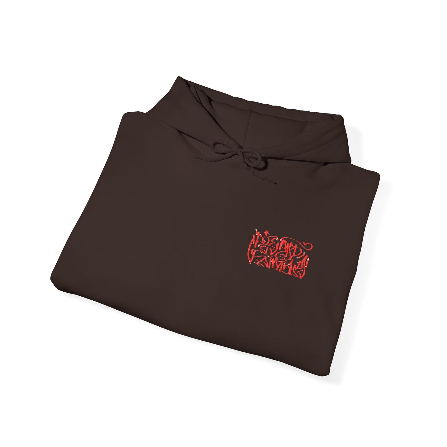 Deadfamily wildstyle font embroided Unisex Heavy Blend™ Hooded Sweatshirt