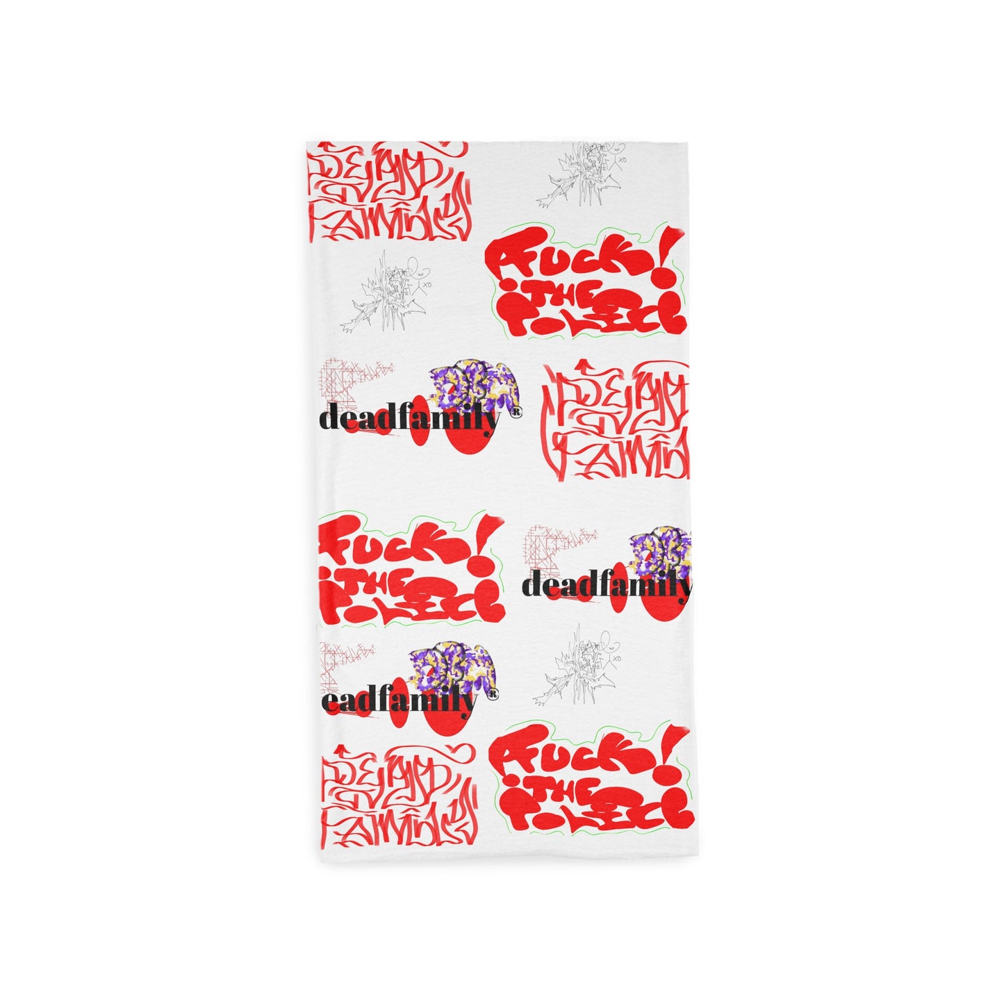 PROMO SCARF NOW $30!! HAND DRAWN DEADFAMILY™ FTP Scarf !! Usually $200 NOW ONLY $30