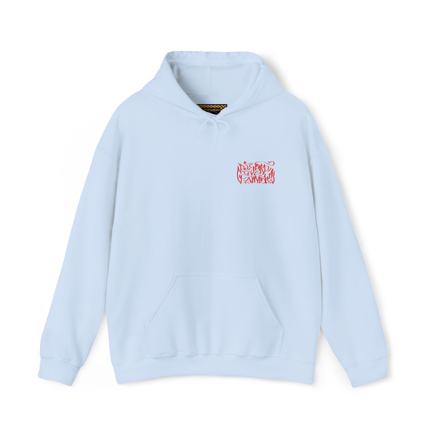 Deadfamily wildstyle font embroided Unisex Heavy Blend™ Hooded Sweatshirt