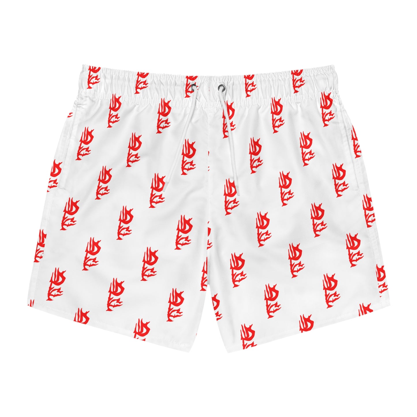 df flame logo designer swim trunks