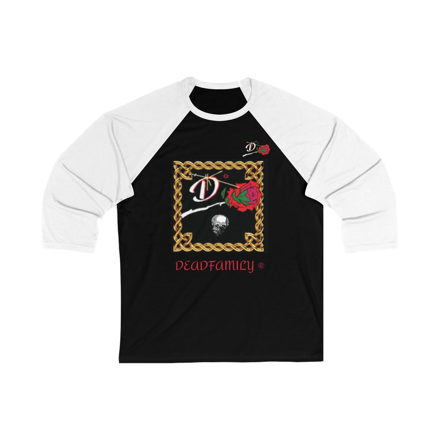 Deadfamily Unisex 3\4 Sleeve Baseball Tee