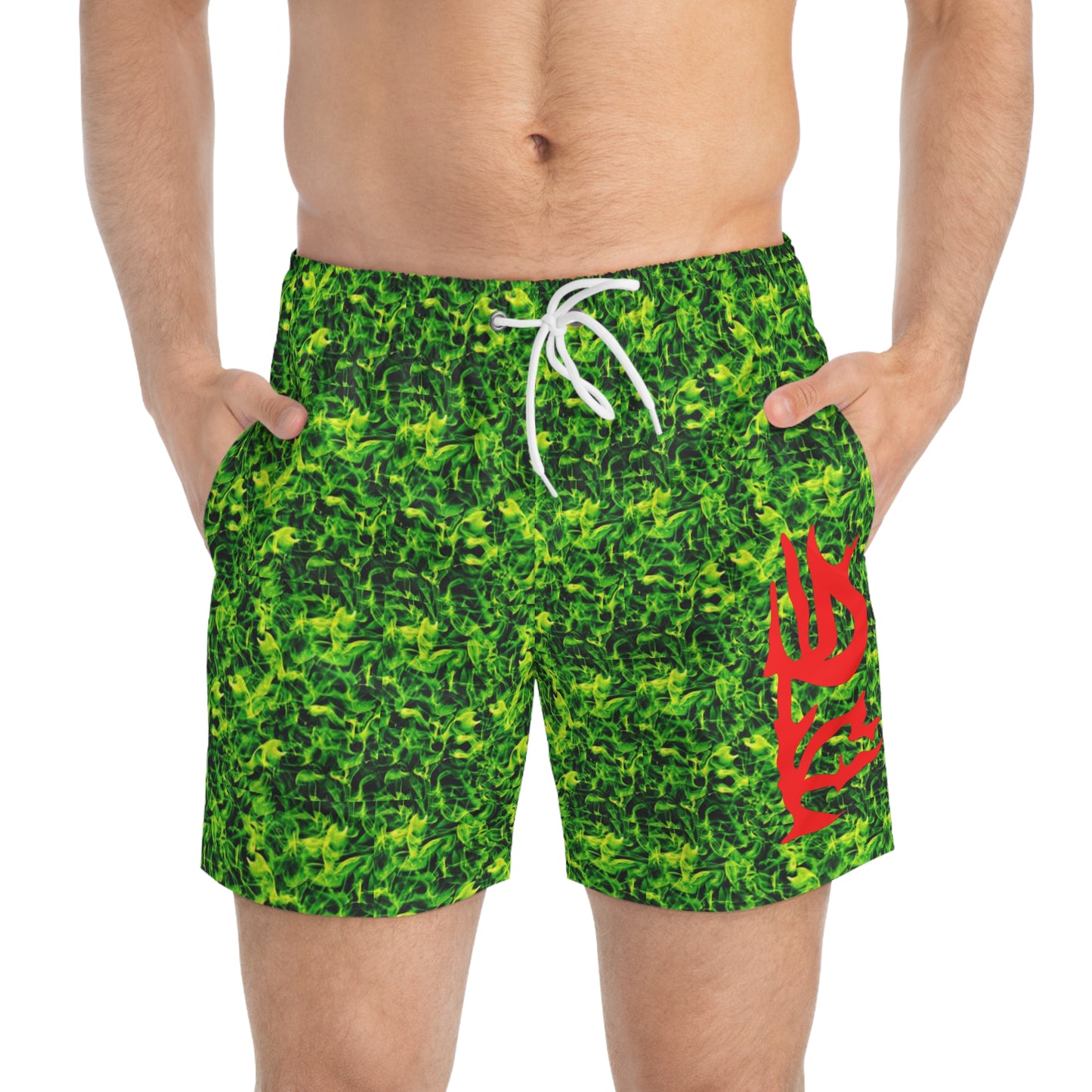 Deadfamily df flame logo Swim Trunks