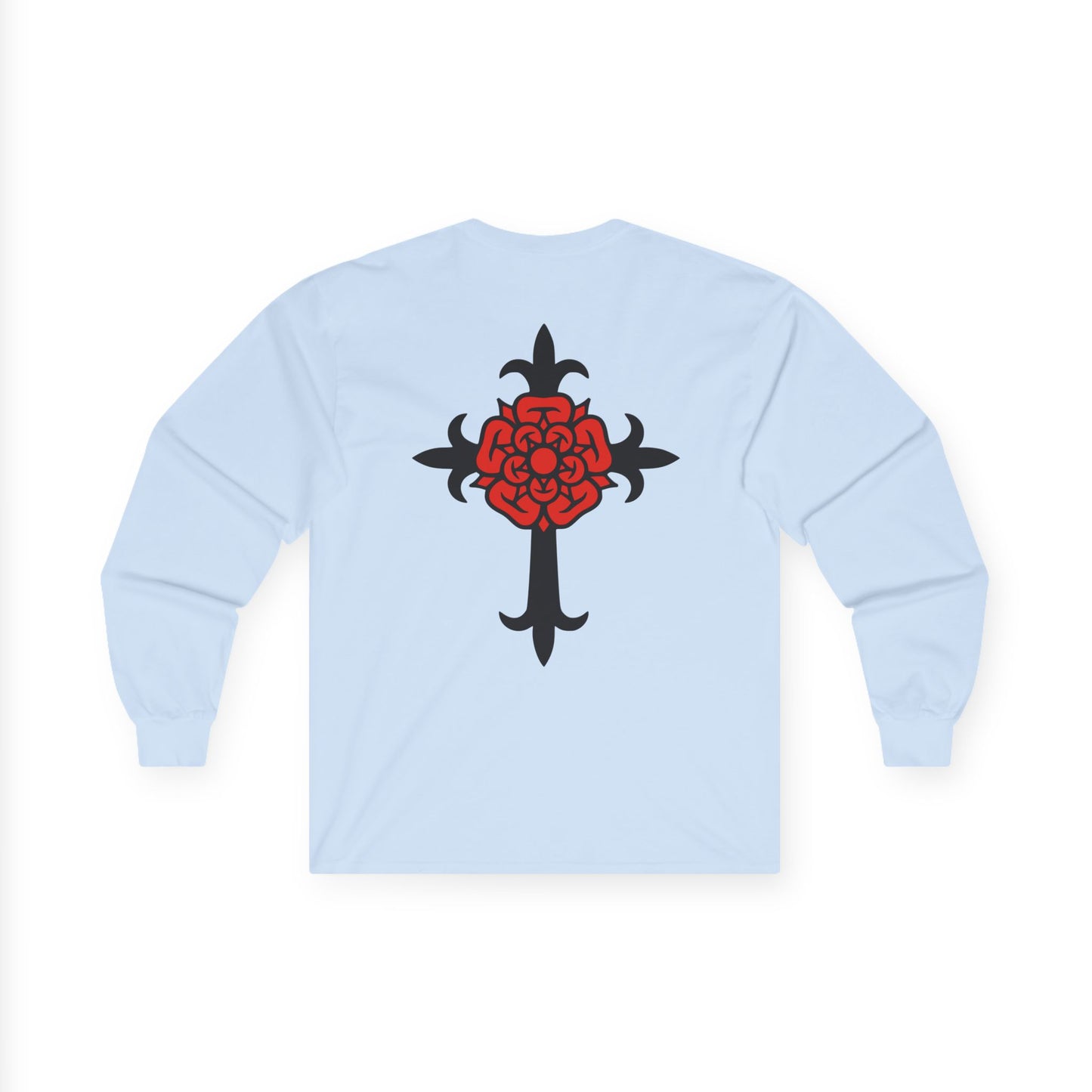 Unisex deadfamily rose cross long sleeve