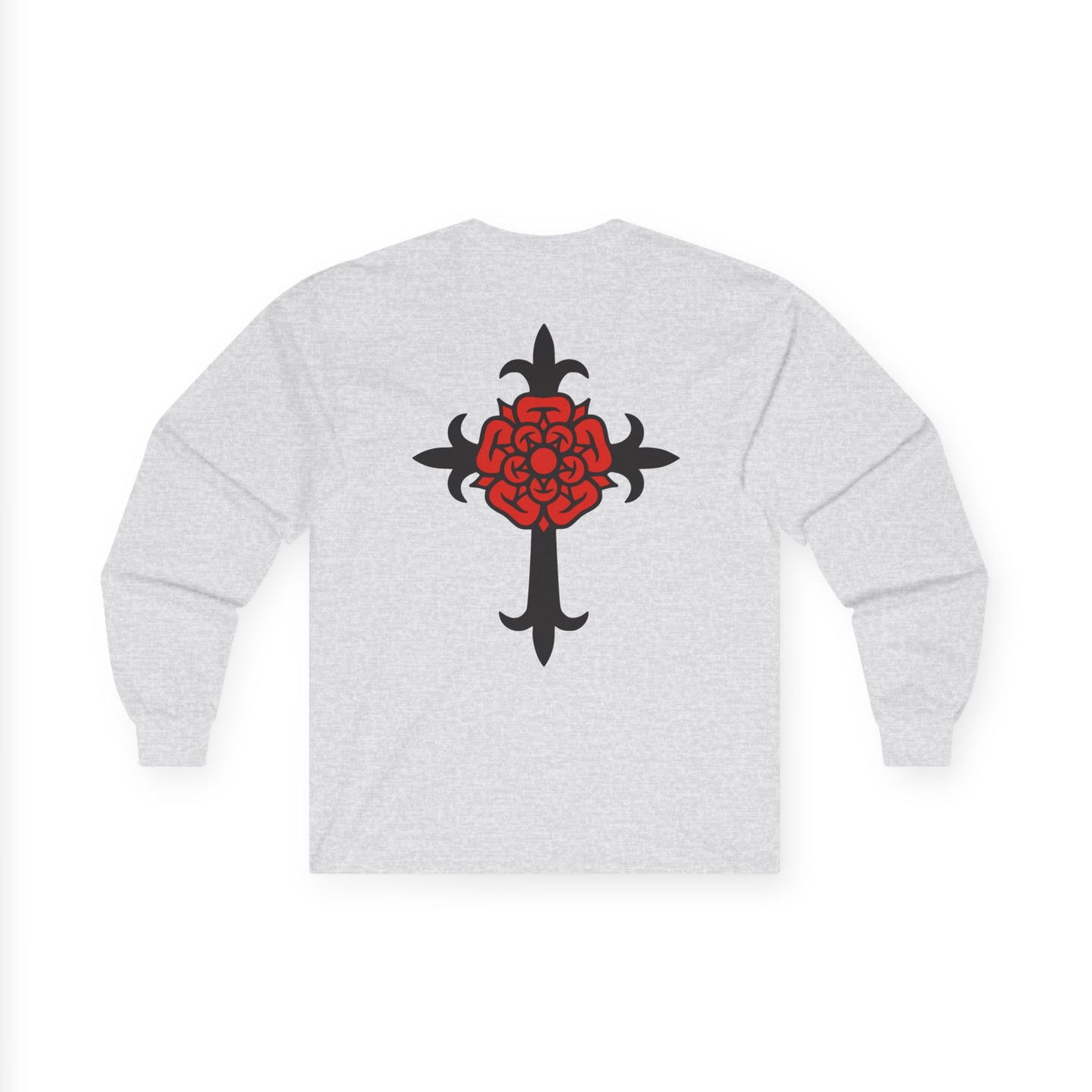 Unisex deadfamily rose cross long sleeve
