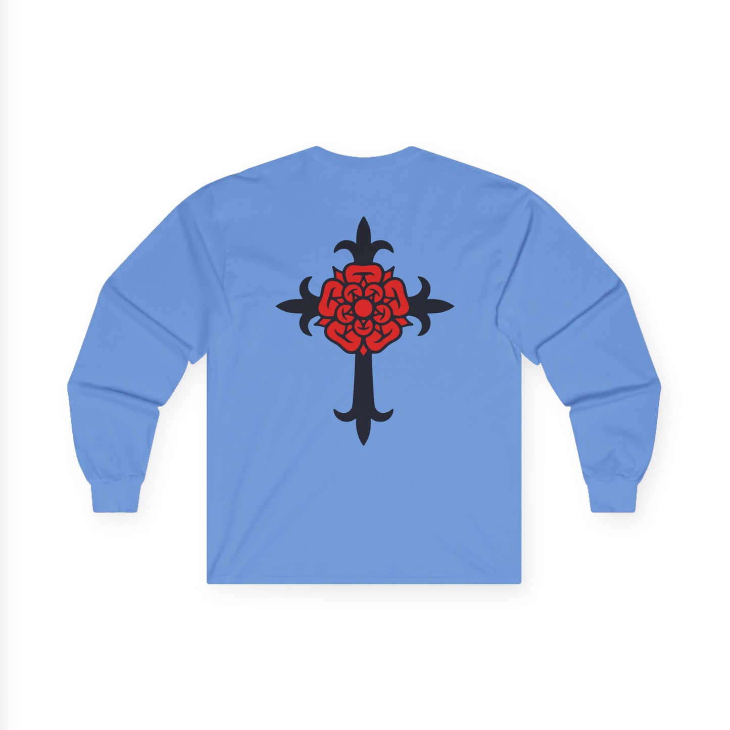 Unisex deadfamily rose cross long sleeve