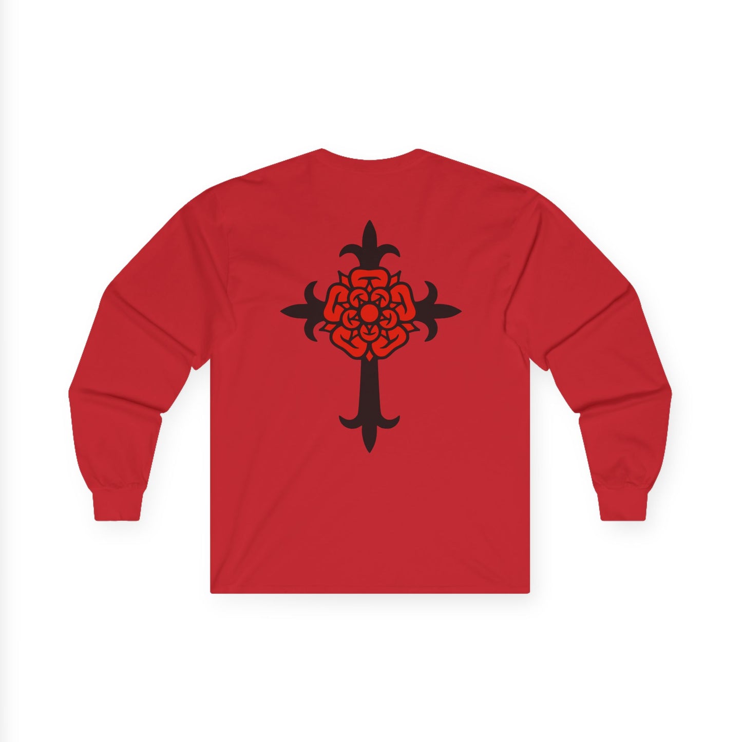 Unisex deadfamily rose cross long sleeve