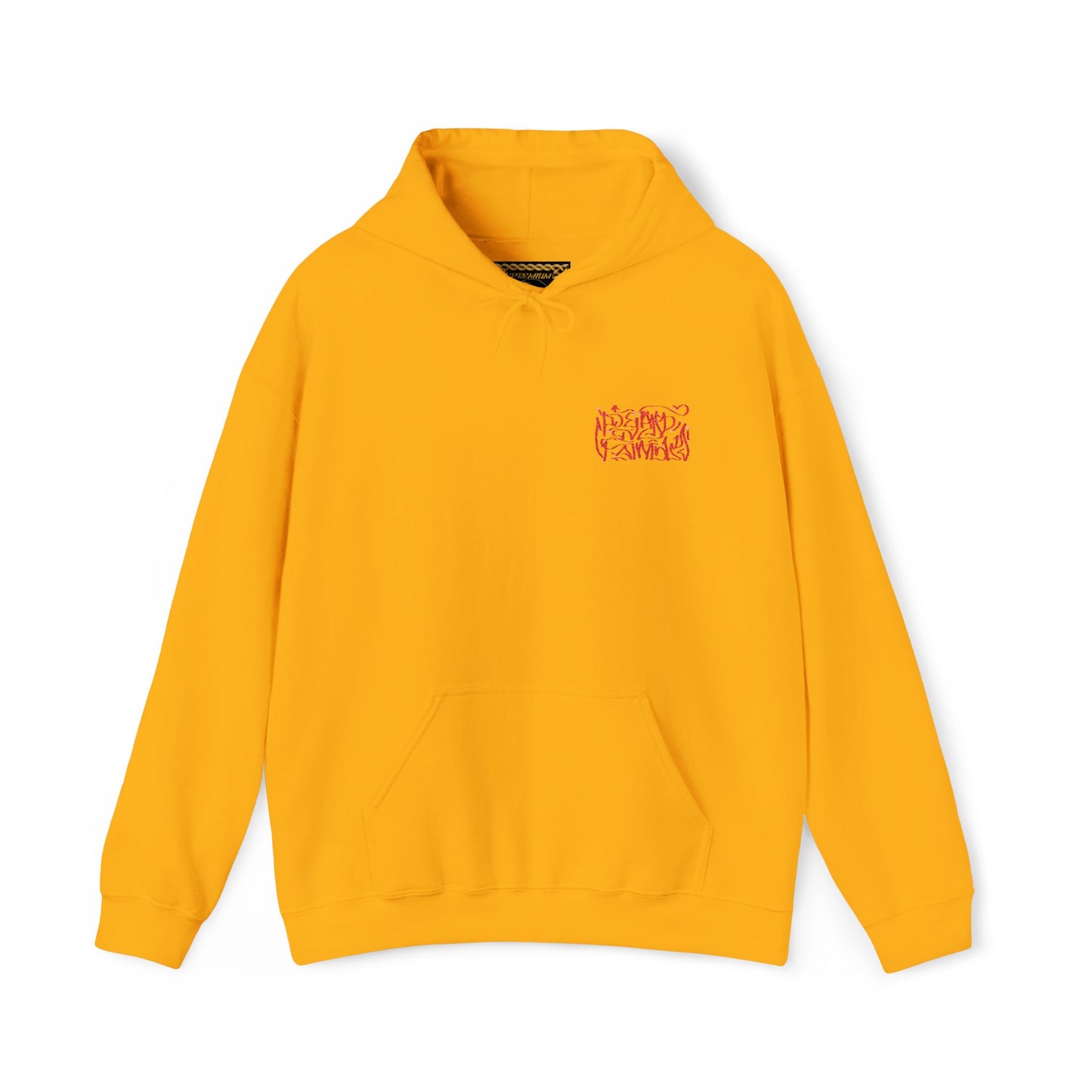 Deadfamily wildstyle font embroided Unisex Heavy Blend™ Hooded Sweatshirt