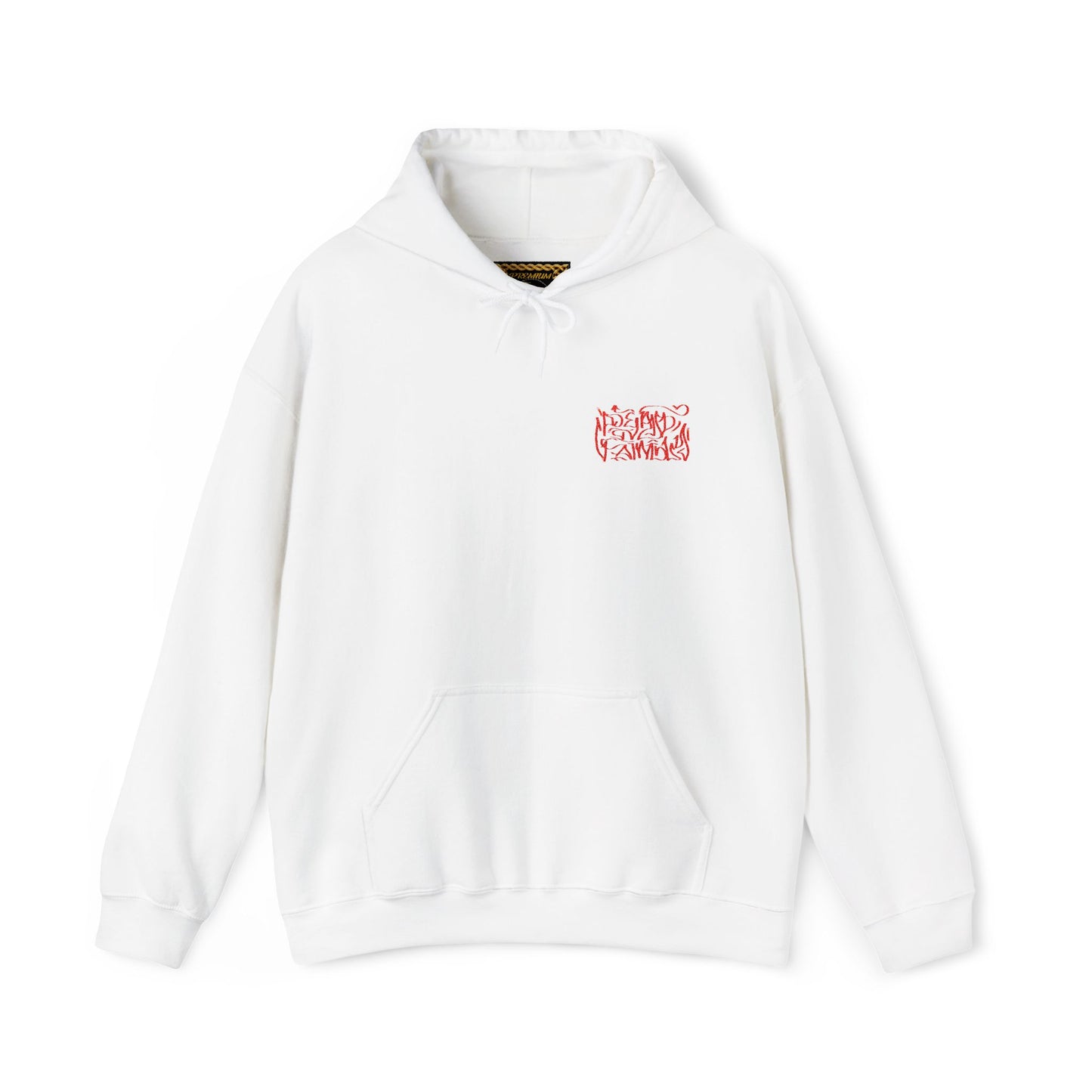 Deadfamily wildstyle font embroided Unisex Heavy Blend™ Hooded Sweatshirt
