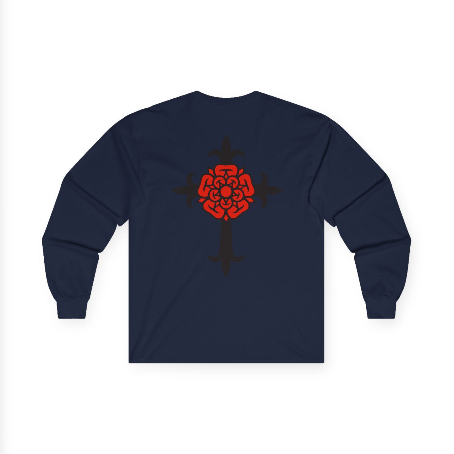 Unisex deadfamily rose cross long sleeve