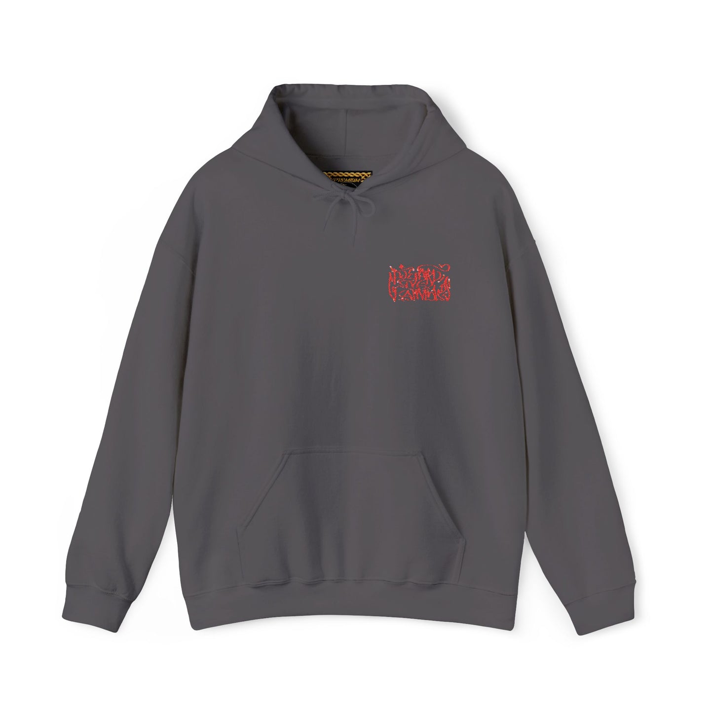 Deadfamily wildstyle font embroided Unisex Heavy Blend™ Hooded Sweatshirt