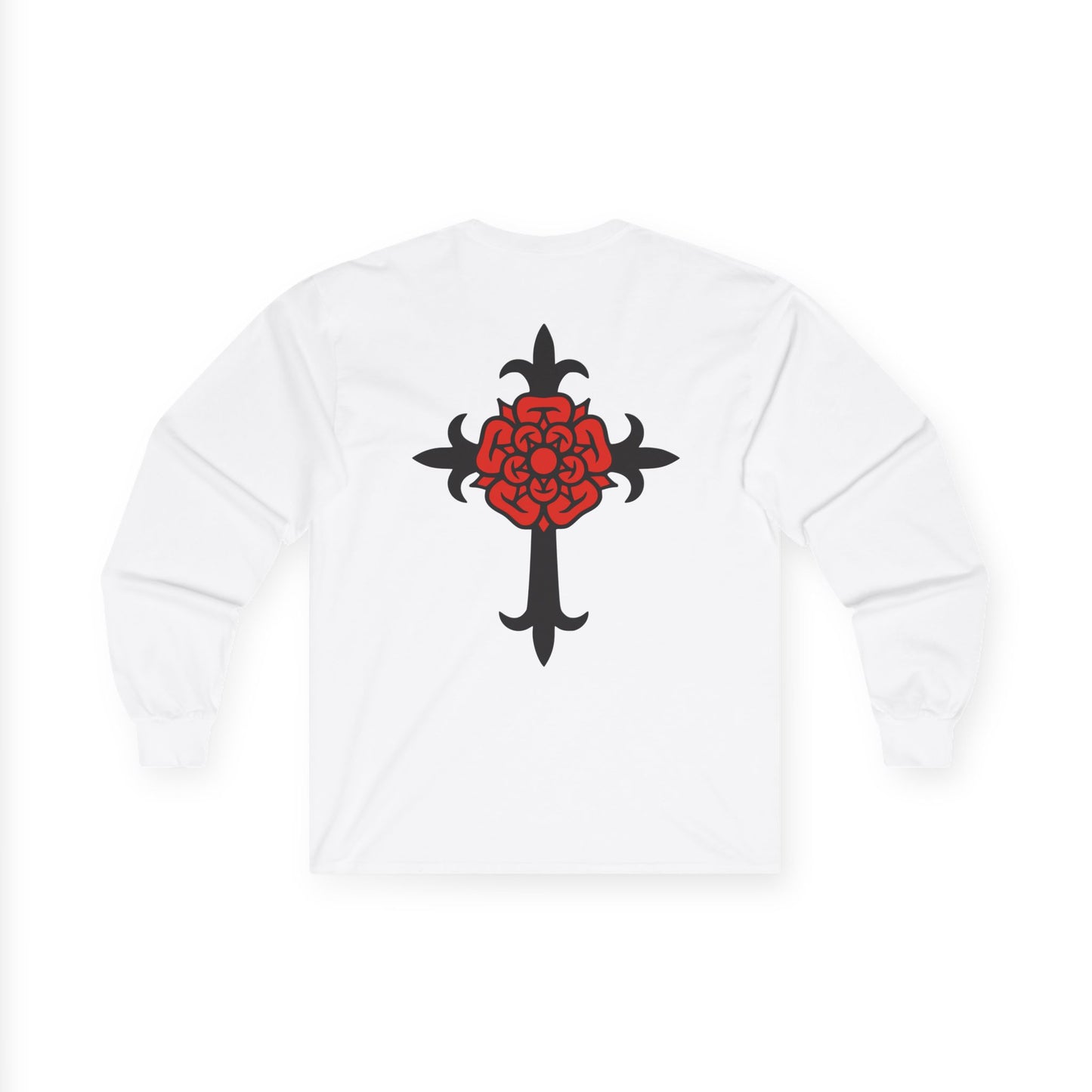 Unisex deadfamily rose cross long sleeve