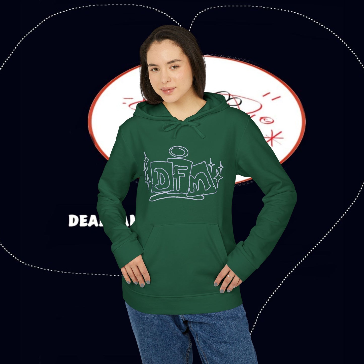 adidas® X deadfamil® Unisex Fleece Hoodie