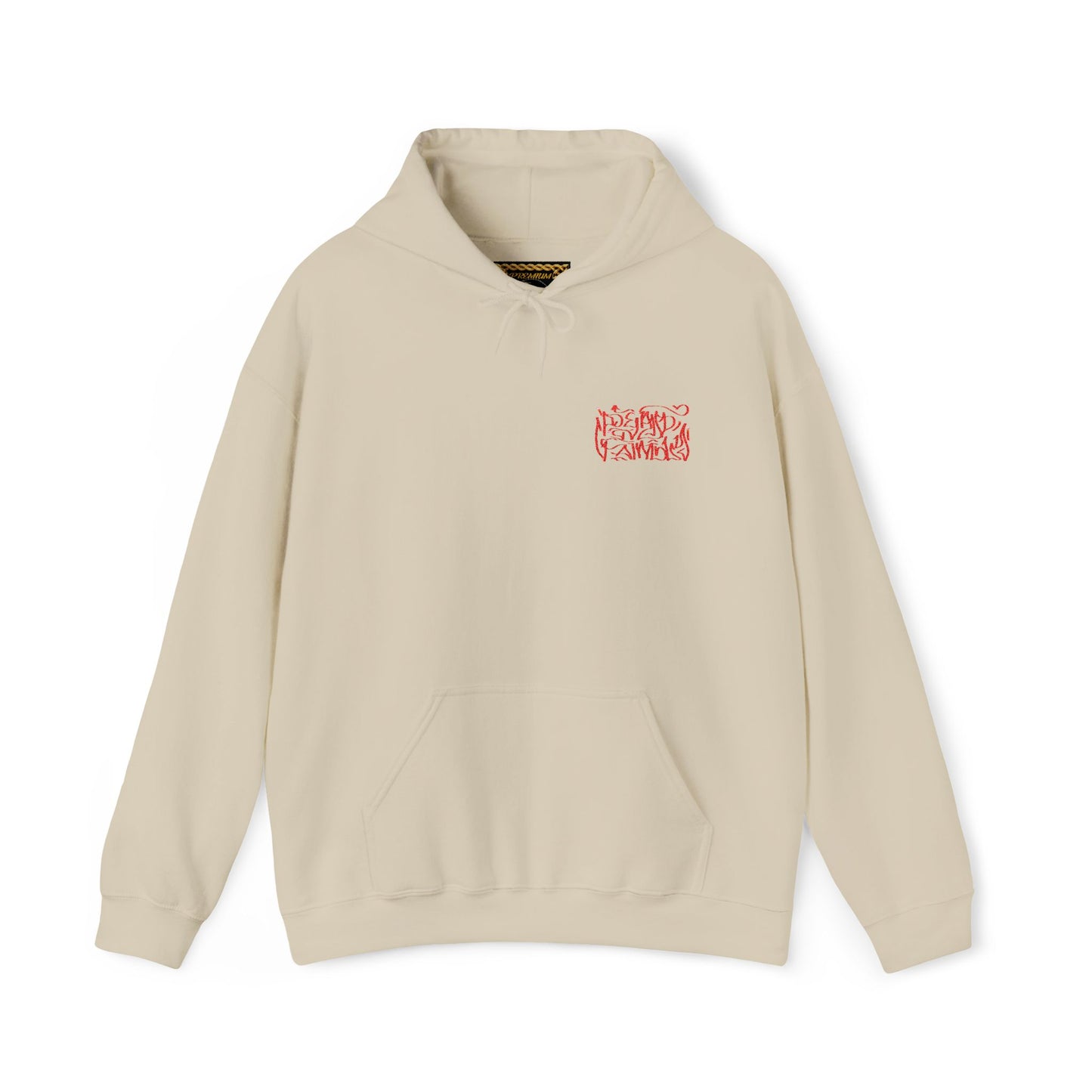 Deadfamily wildstyle font embroided Unisex Heavy Blend™ Hooded Sweatshirt