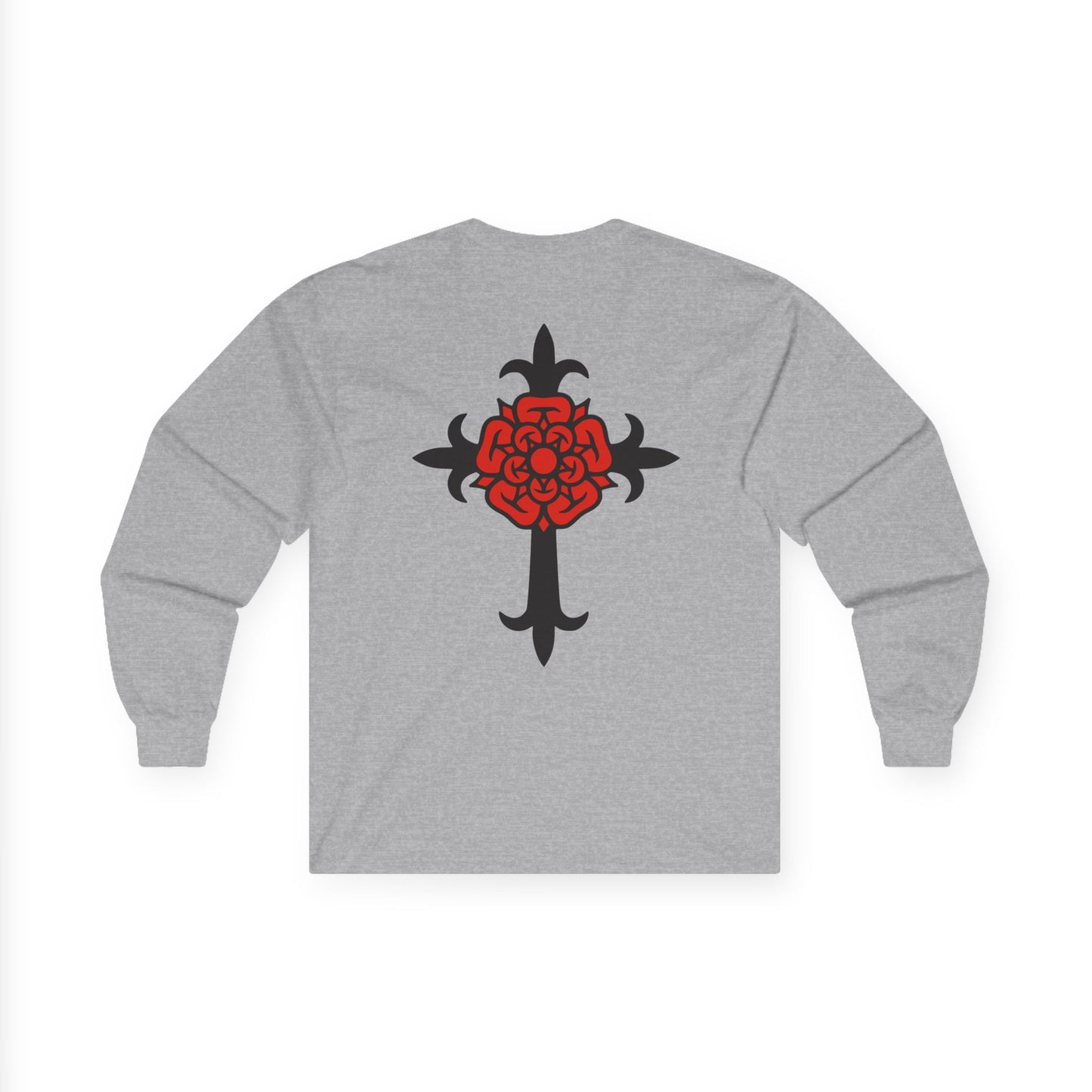 Unisex deadfamily rose cross long sleeve