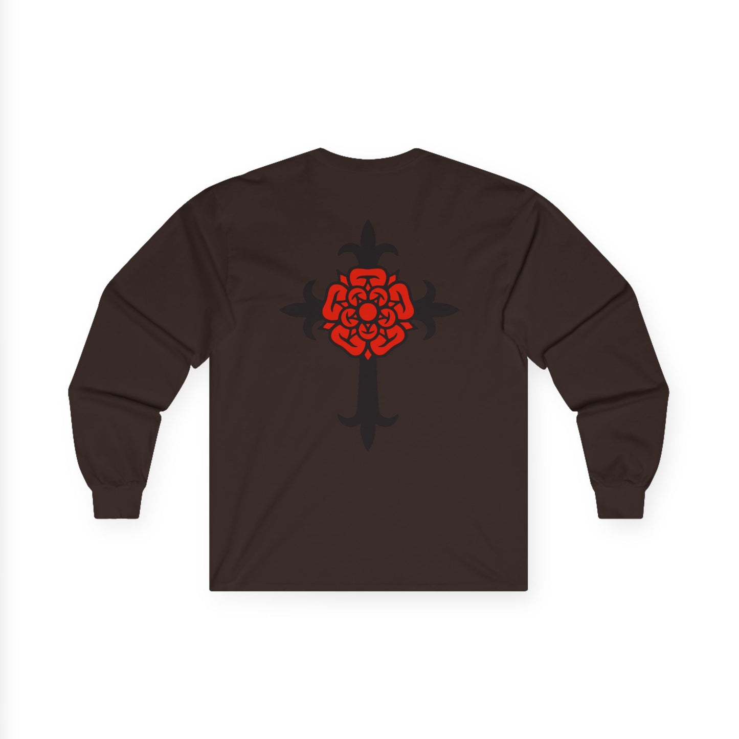 Unisex deadfamily rose cross long sleeve