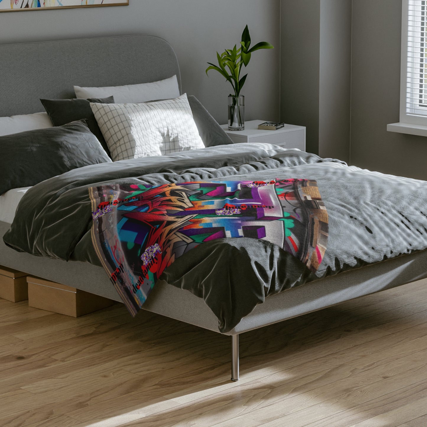 Deadfamily fuck the police velveteen microfibre blanket