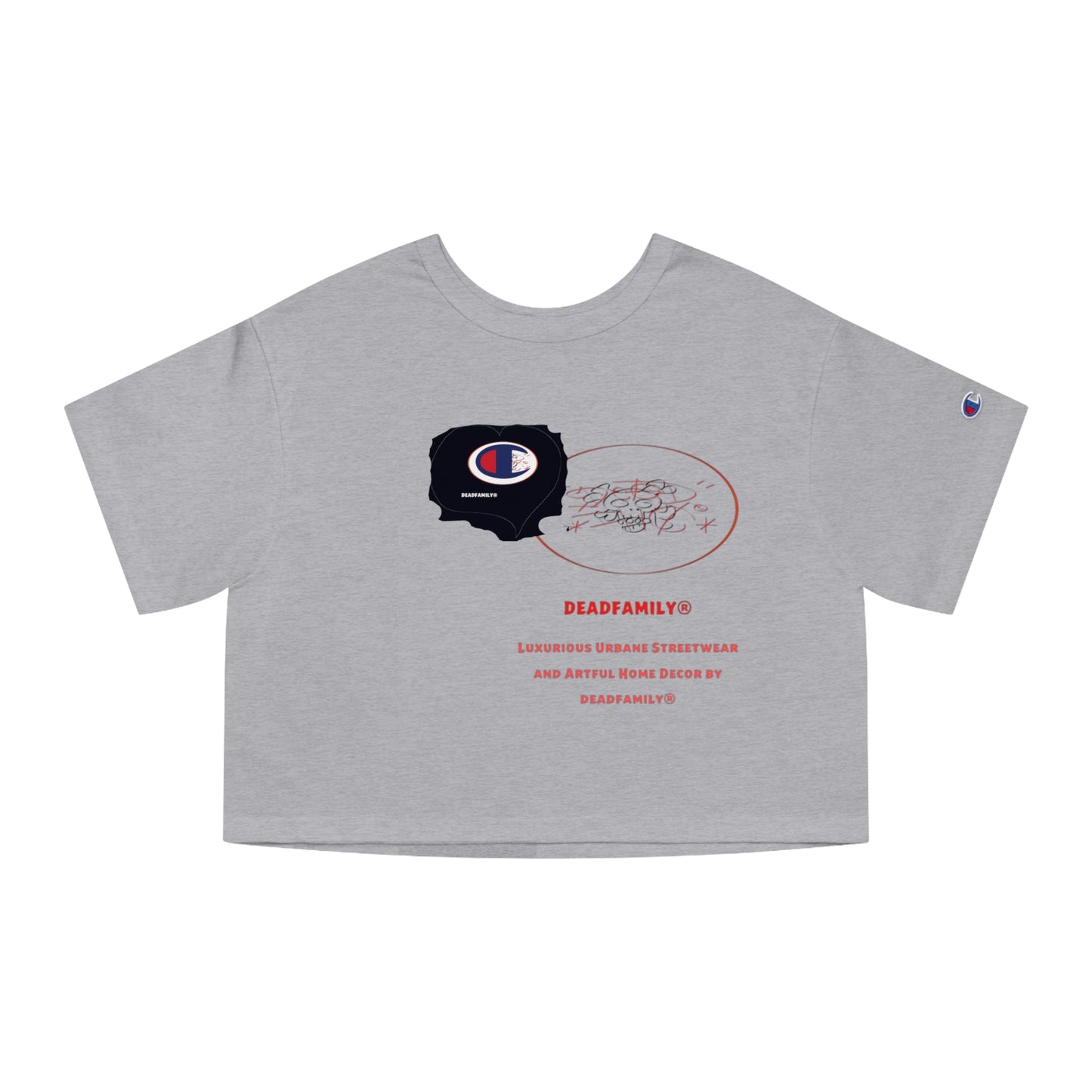Deadfamily® X  Champion® Women's Heritage Cropped T-Shirt