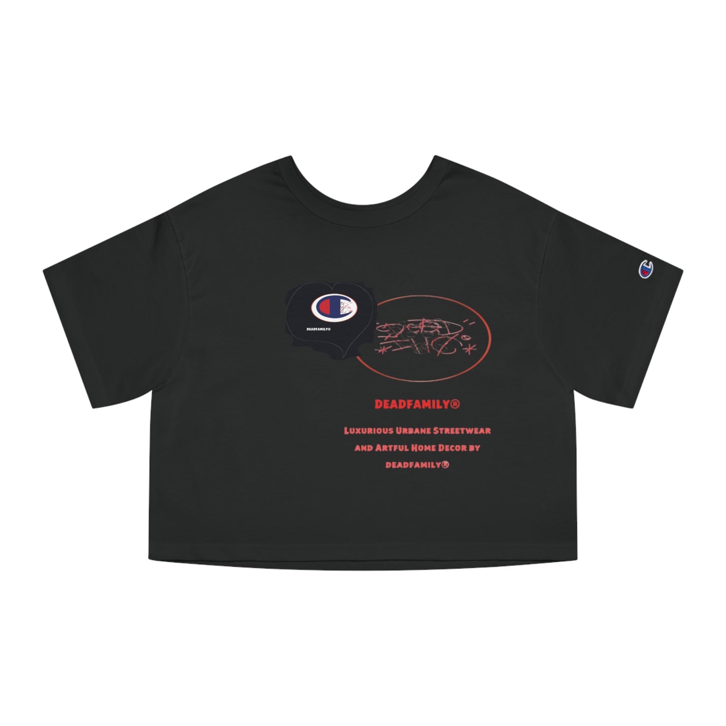 Deadfamily® X  Champion® Women's Heritage Cropped T-Shirt