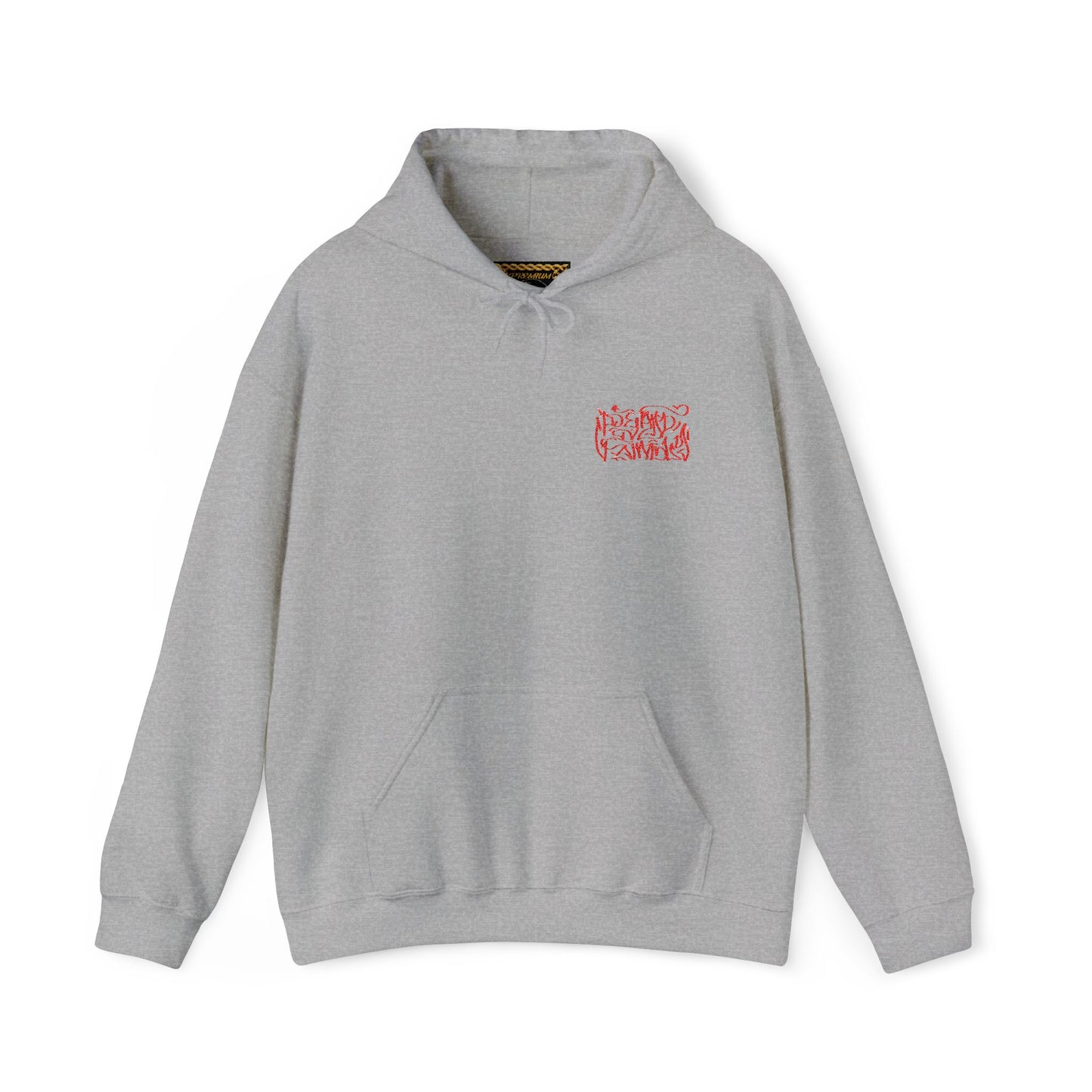 Deadfamily wildstyle font embroided Unisex Heavy Blend™ Hooded Sweatshirt
