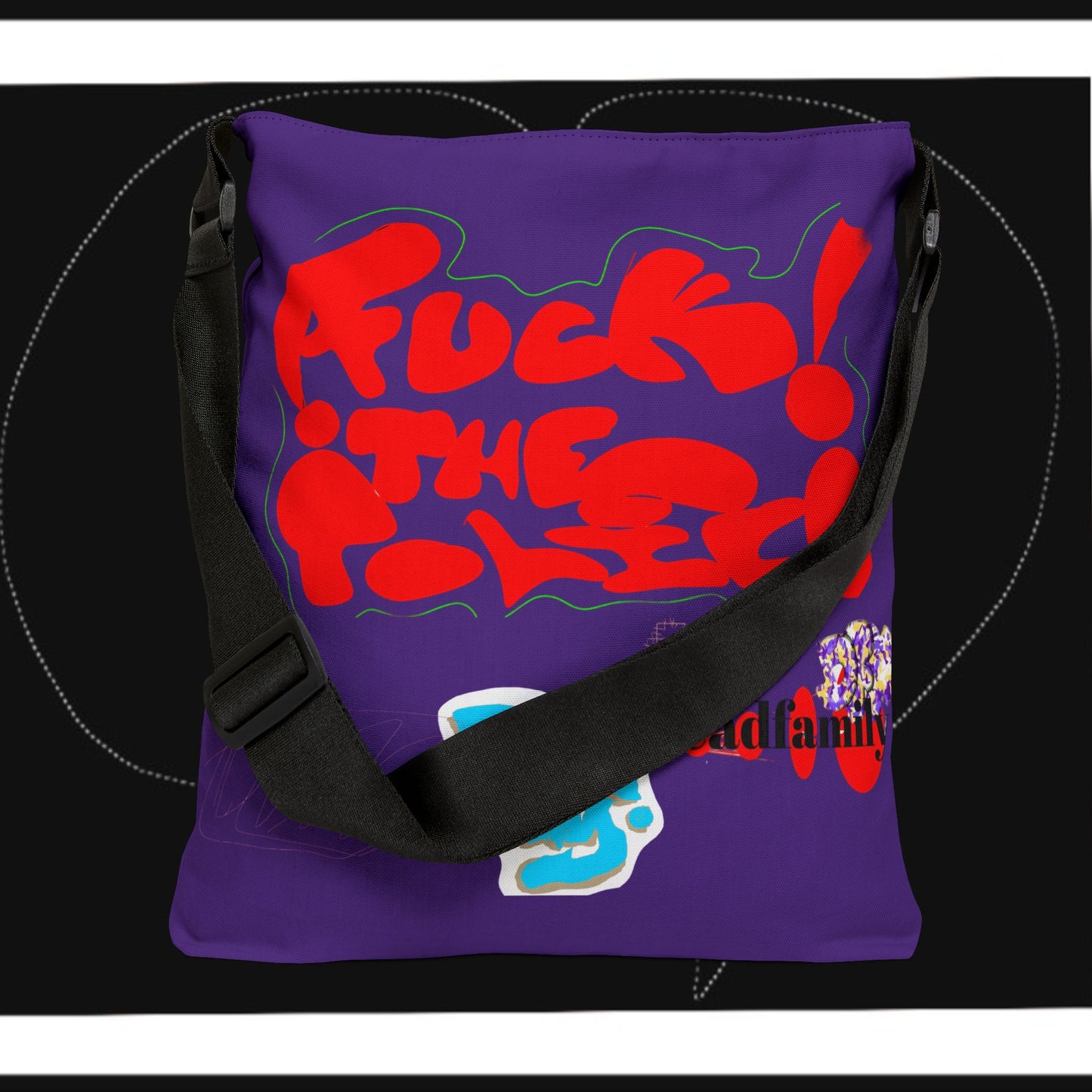 Deadfamily® Adjustable fuck the police Tote Bag