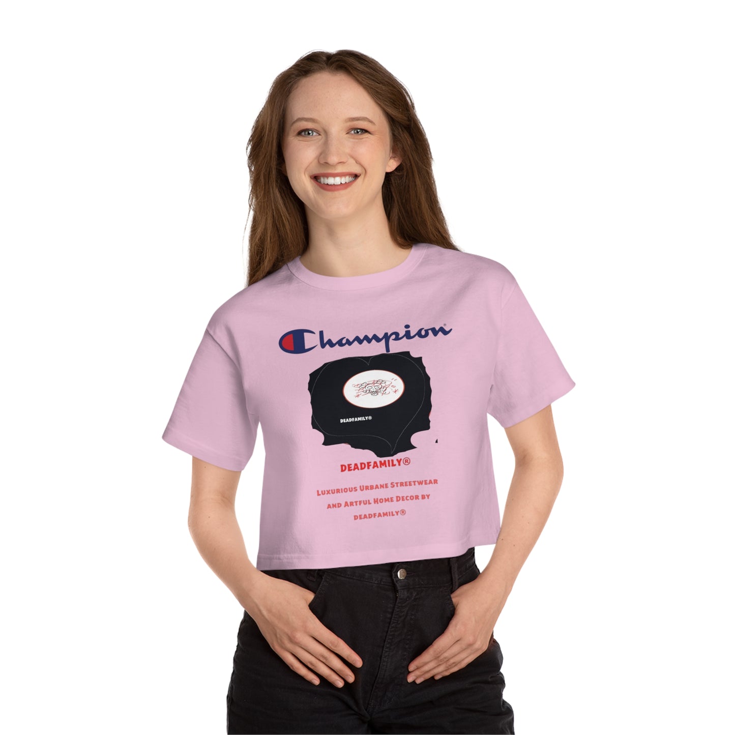 Deadfamily® X  Champion® Women's Heritage Cropped T-Shirt