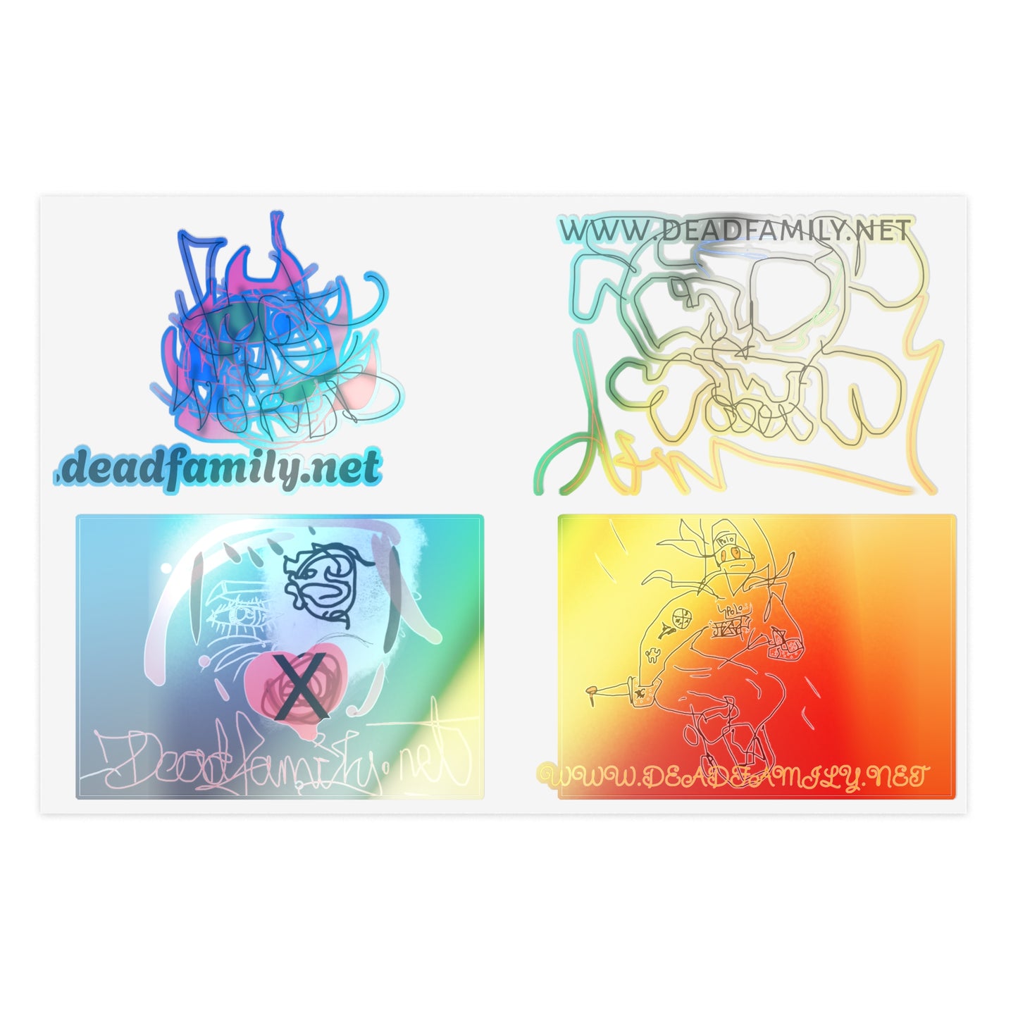 deadfamily sticker sheet