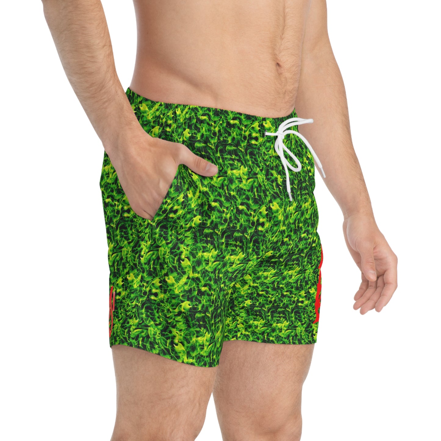 Deadfamily df flame logo Swim Trunks