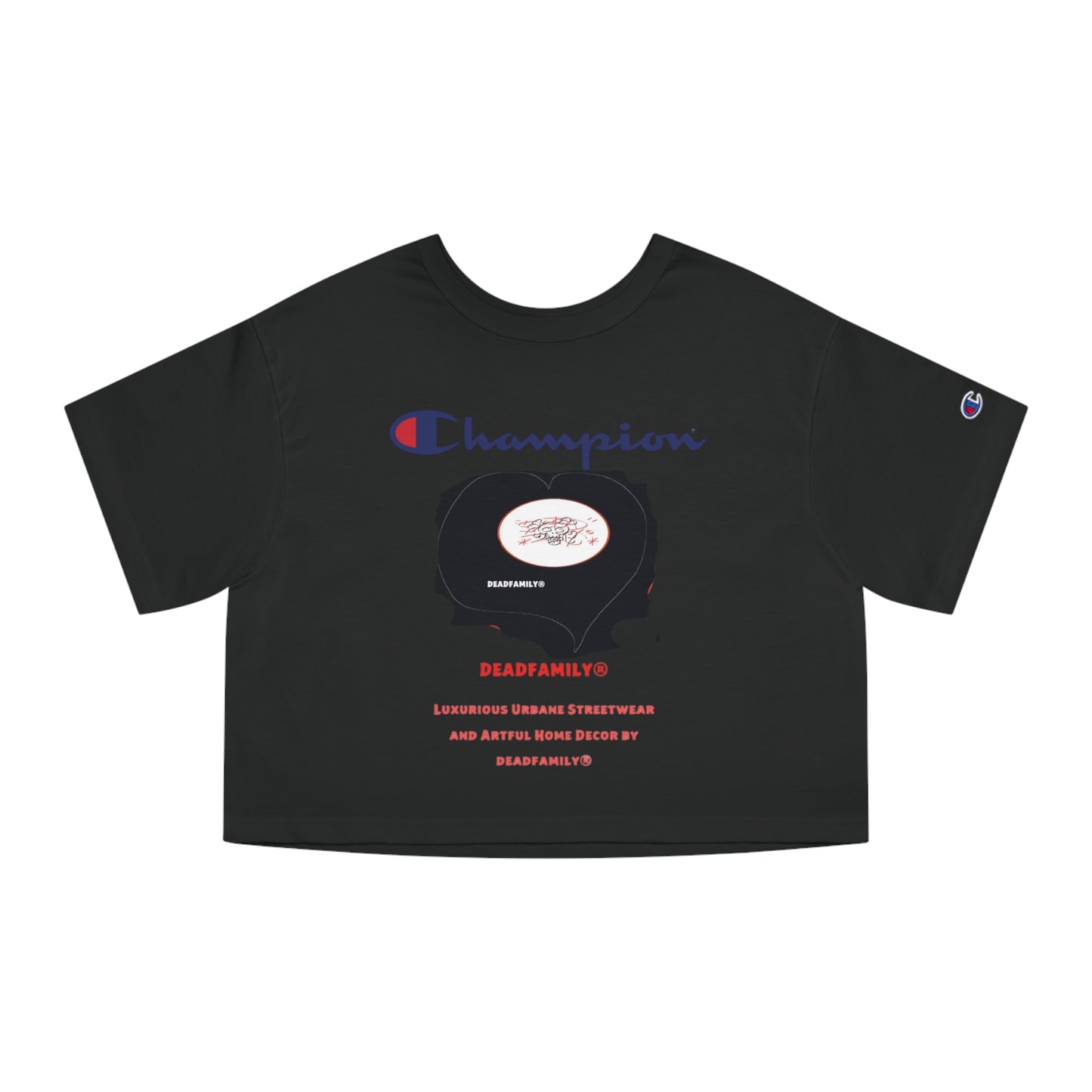 Deadfamily® X  Champion® Women's Heritage Cropped T-Shirt