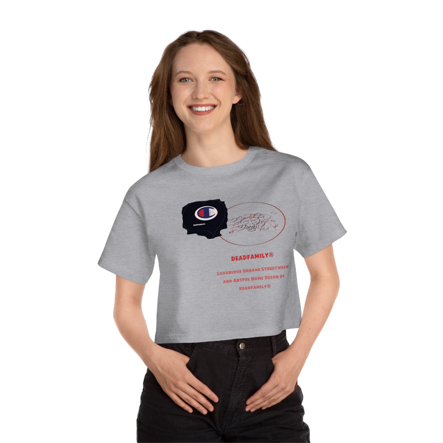 Deadfamily® X  Champion® Women's Heritage Cropped T-Shirt