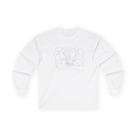 Unisex deadfamily rose cross long sleeve