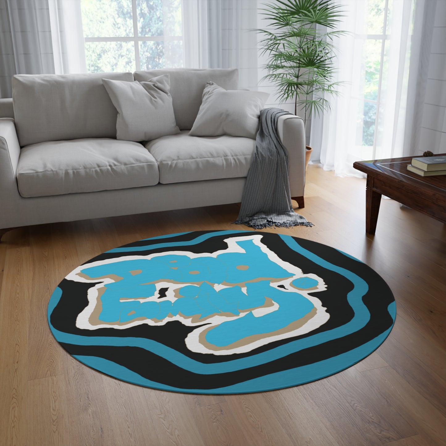 Round deadfamily® Rug