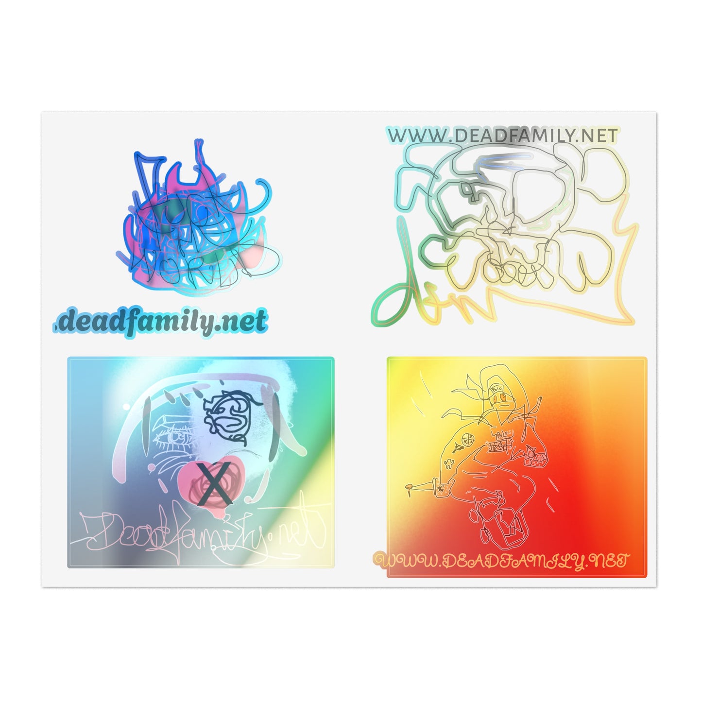 deadfamily sticker sheet